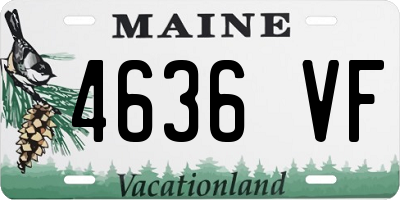 ME license plate 4636VF