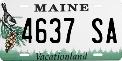 ME license plate 4637SA