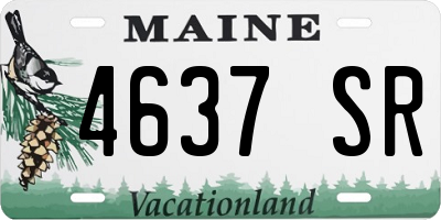 ME license plate 4637SR
