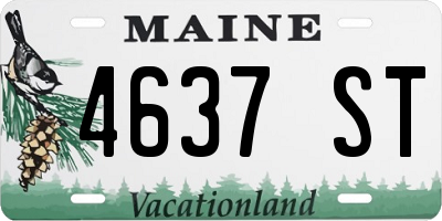 ME license plate 4637ST