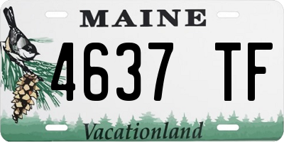 ME license plate 4637TF