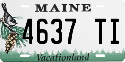 ME license plate 4637TI