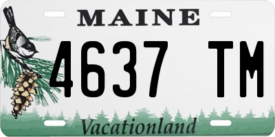 ME license plate 4637TM