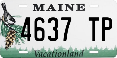 ME license plate 4637TP