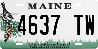 ME license plate 4637TW