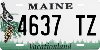 ME license plate 4637TZ