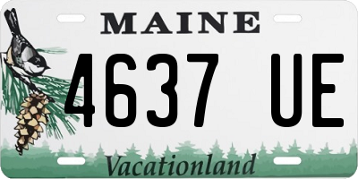 ME license plate 4637UE