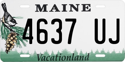 ME license plate 4637UJ