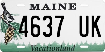 ME license plate 4637UK