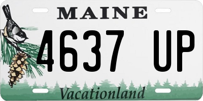 ME license plate 4637UP