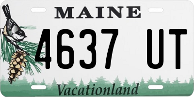 ME license plate 4637UT