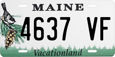 ME license plate 4637VF