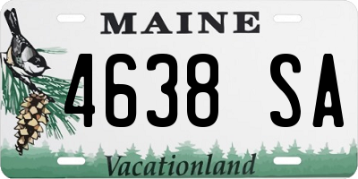 ME license plate 4638SA