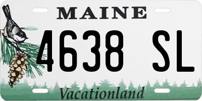 ME license plate 4638SL