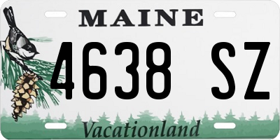 ME license plate 4638SZ