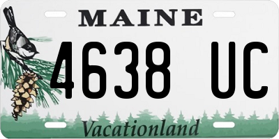 ME license plate 4638UC