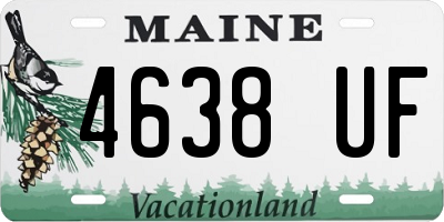 ME license plate 4638UF