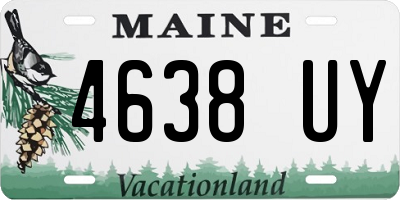 ME license plate 4638UY