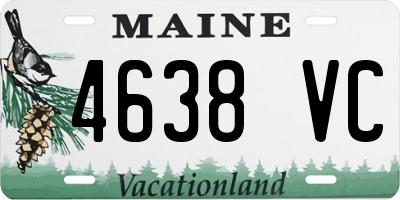 ME license plate 4638VC