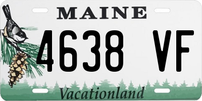 ME license plate 4638VF