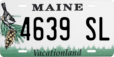 ME license plate 4639SL
