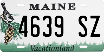 ME license plate 4639SZ