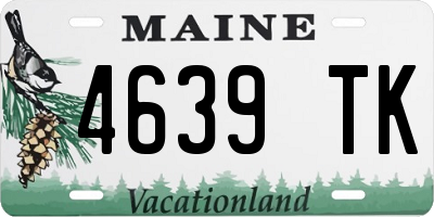 ME license plate 4639TK