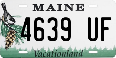 ME license plate 4639UF