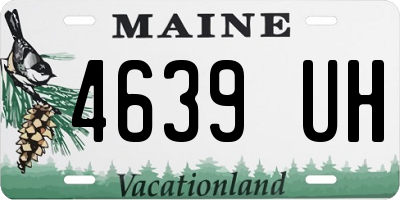 ME license plate 4639UH