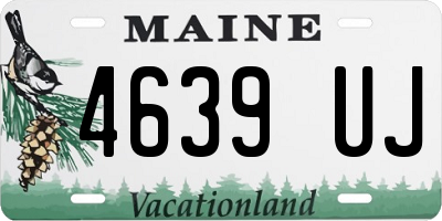 ME license plate 4639UJ