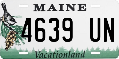 ME license plate 4639UN