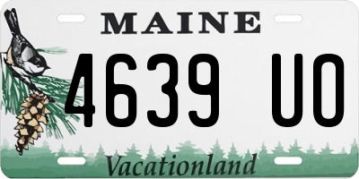 ME license plate 4639UO