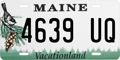 ME license plate 4639UQ