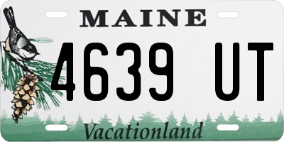 ME license plate 4639UT