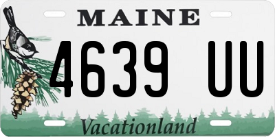 ME license plate 4639UU
