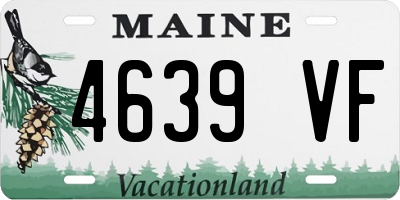 ME license plate 4639VF