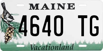 ME license plate 4640TG