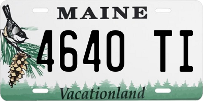 ME license plate 4640TI