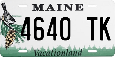 ME license plate 4640TK