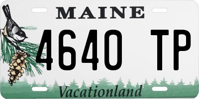 ME license plate 4640TP