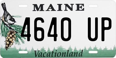 ME license plate 4640UP