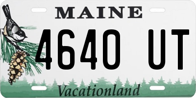 ME license plate 4640UT