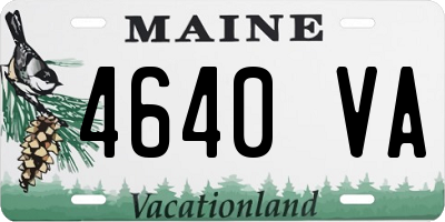 ME license plate 4640VA