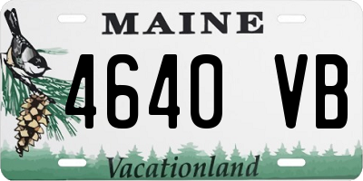 ME license plate 4640VB