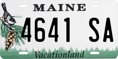 ME license plate 4641SA