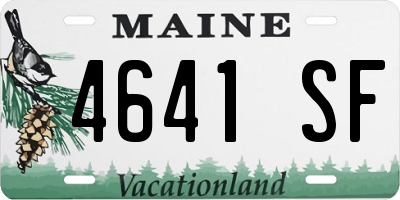 ME license plate 4641SF