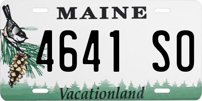 ME license plate 4641SO