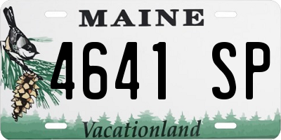 ME license plate 4641SP