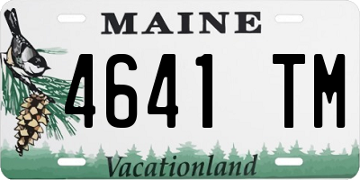 ME license plate 4641TM