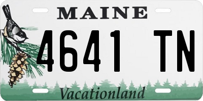 ME license plate 4641TN